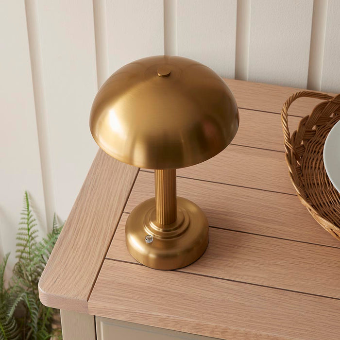 Bridport Rechargeable Table Lamp In Warm Brass