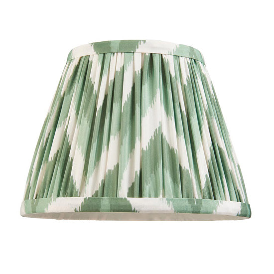 Bibury And Zigzag 20cm Costswold Green Fabric Shade Table Lamp In Satin Pink Clay