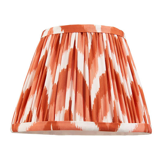 Bibury And Zigzag 20cm Apricot Orange Fabric Shade Table Lamp In Satin Pink Clay