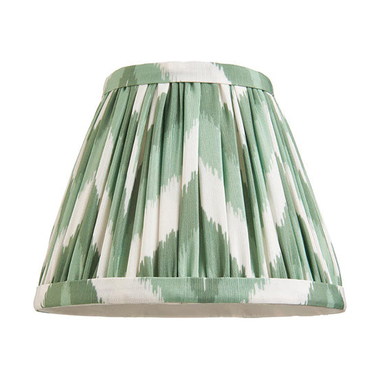 Bibury And Zigzag 16cm Cotswold Green Fabric Shade Wall Light In Natural Ash