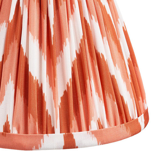 Bibury And Zigzag 16cm Apricot Orange Fabric Shade Wall Light In Natural Ash