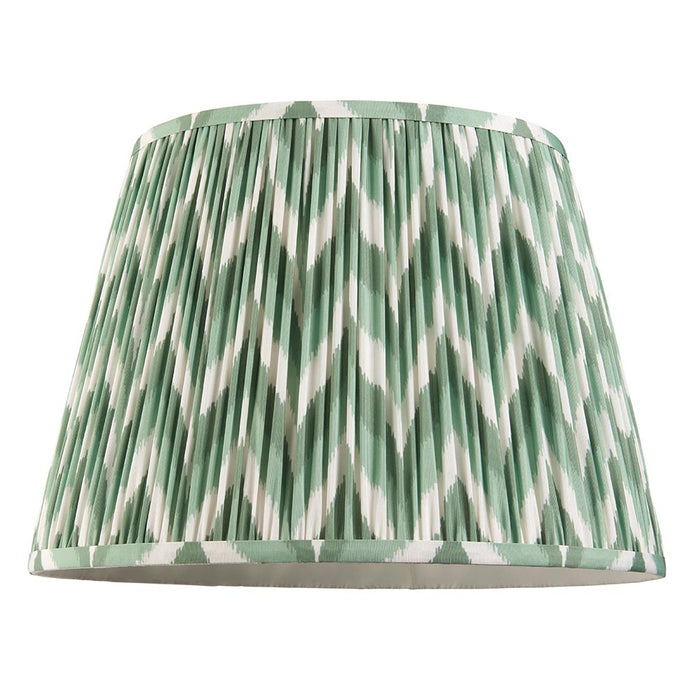 Higgledy And Zigzag 40cm Cotswold Green Shade Floor Lamp With Gloss Almond White Base