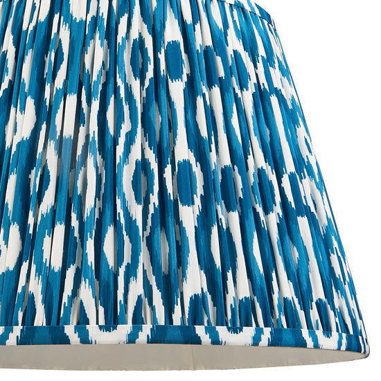 Higgledy And Ikat 40cm Marlin Blue Shade Floor Lamp With High Gloss Cotswold Green Base