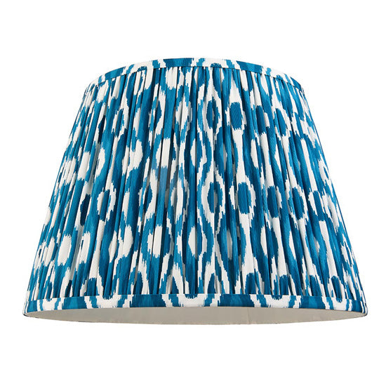 Higgledy And Ikat 40cm Marlin Blue Shade Floor Lamp With High Gloss Cotswold Green Base