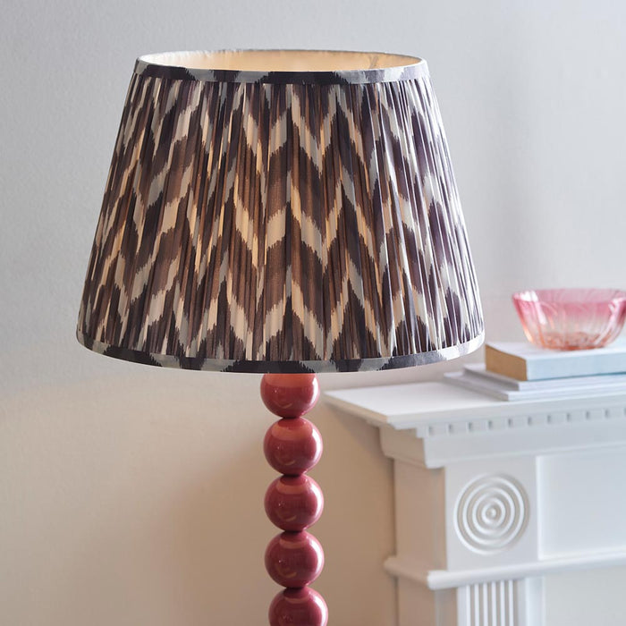 Higgledy And Zigzag 40cm Pearl Grey Shade Floor Lamp With Gloss Pink Clay Base