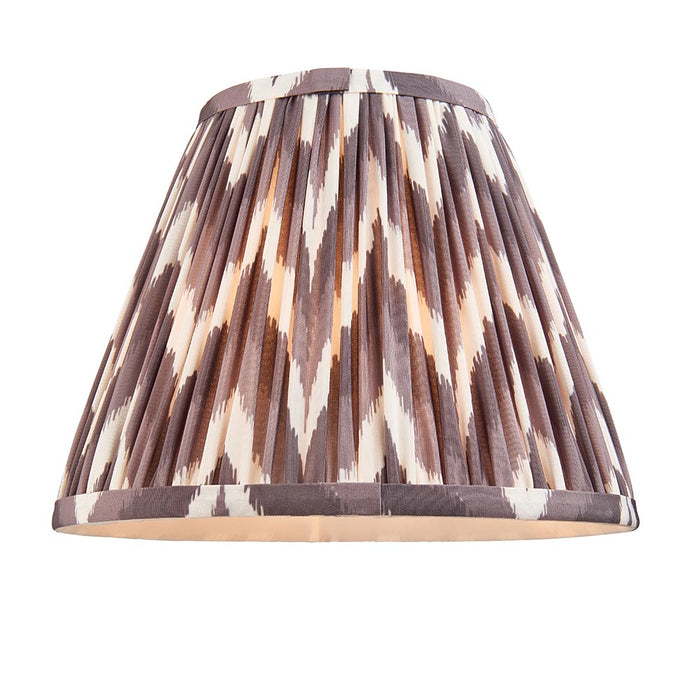 Higgledy And Zigzag 25cm Pearl Grey Shade Table Lamp With Gloss Almond White Base