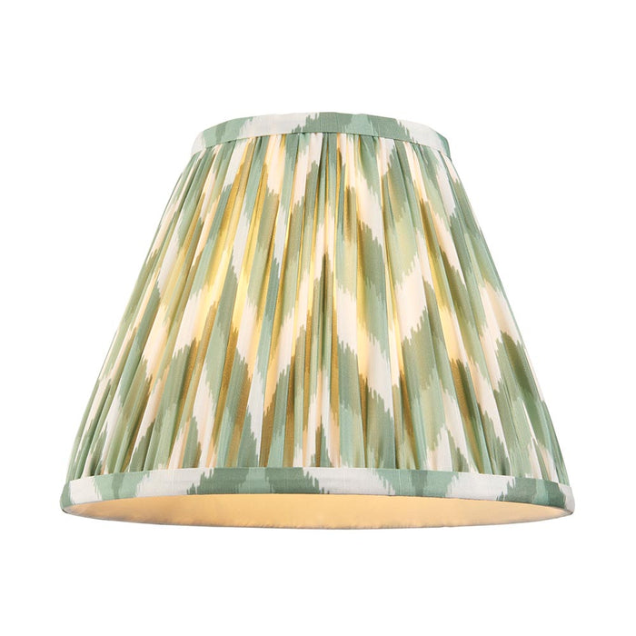 Higgledy And Zigzag 25cm Cotswold Green Shade Table Lamp With Gloss Almond White Base