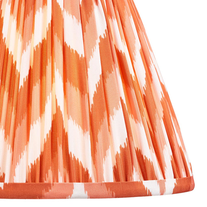 Higgledy And Zigzag 25cm Apricot Orange Shade Table Lamp With Gloss Almond White Base