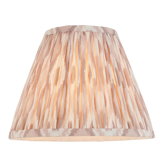 Higgledy And Ikat 25cm Neutral Shade Table Lamp With High Gloss Almond White Base