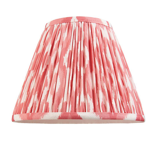 Higgledy And Ikat 25cm Coral Pink Shade Table Lamp With High Gloss Marlin Blue Base