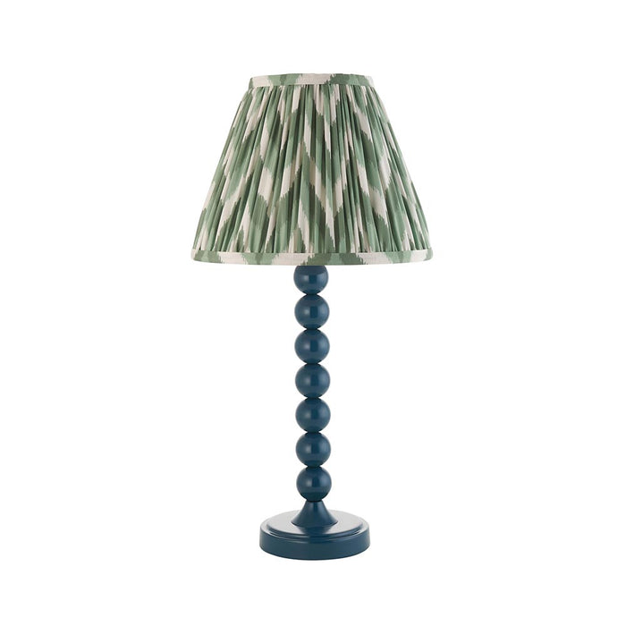 Higgledy And Zigzag 25cm Cotswold Green Shade Table Lamp With Gloss Marlin Blue Base