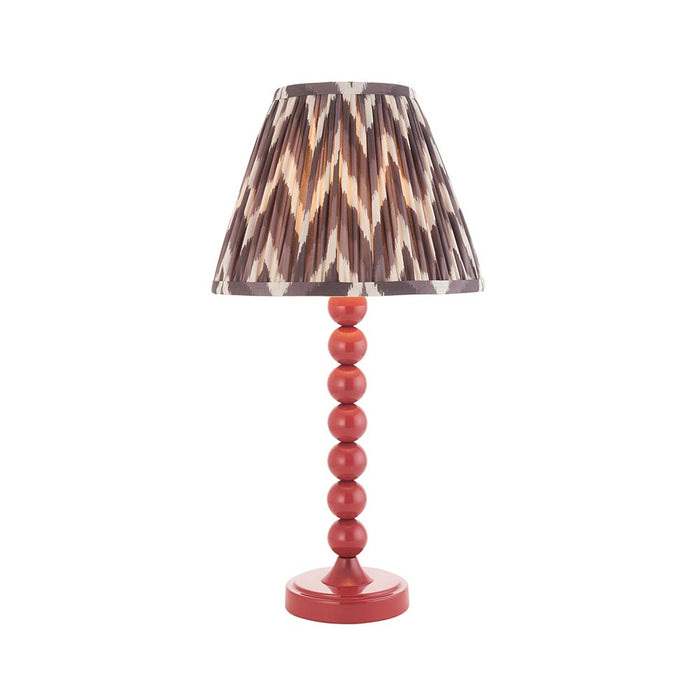 Higgledy And Zigzag 25cm Pearl Grey Shade Table Lamp With Gloss Pink Clay Base