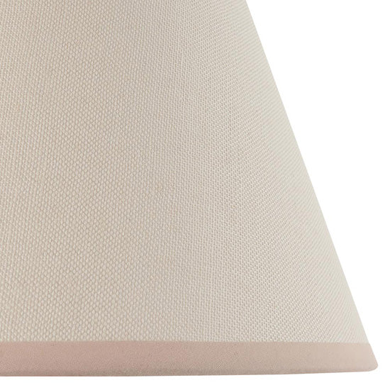 Higgledy And Ivy 25cm Vintage White Shade Table Lamp With High Gloss Pink Clay Base