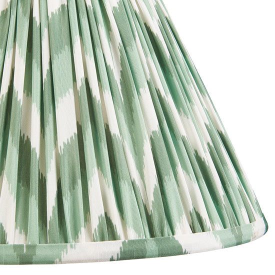 Hidcote And Zigzag 30cm Cotswold Green Shade Table Lamp With Country Classic Base