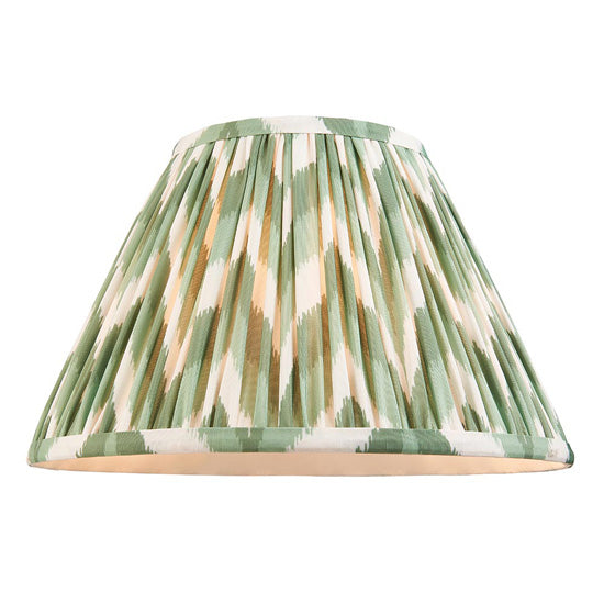 Hidcote And Zigzag 30cm Cotswold Green Shade Table Lamp With Country Classic Base