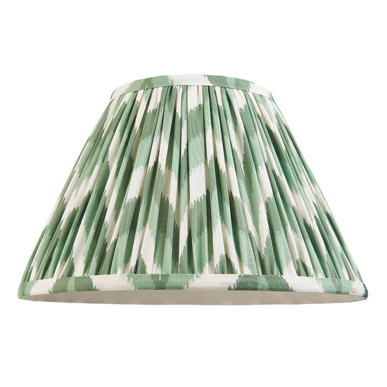 Hidcote And Zigzag 30cm Cotswold Green Shade Table Lamp With Country Classic Base