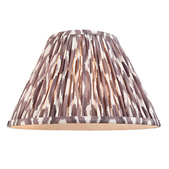 Hidcote And Ikat 30cm Pearl Grey Shade Table Lamp With Country Classic Base