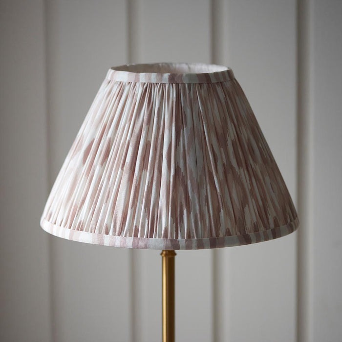 Burley Rechargeable And Ikat 30cm Neutral Shade Floor Lamp In Brushed Aged Brass