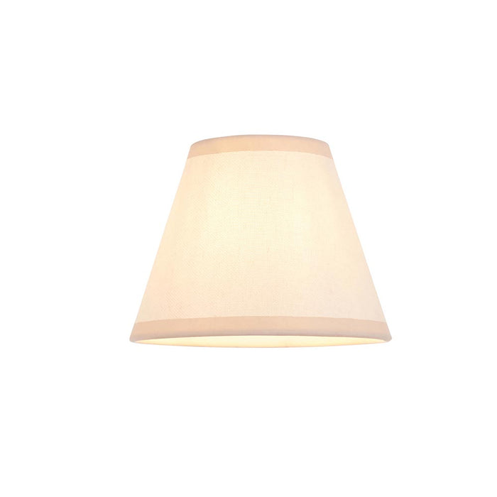 Burley Rechargeable And Ivy 16cm Vintage White Shade Table Lamp In Brushed Aged Brass