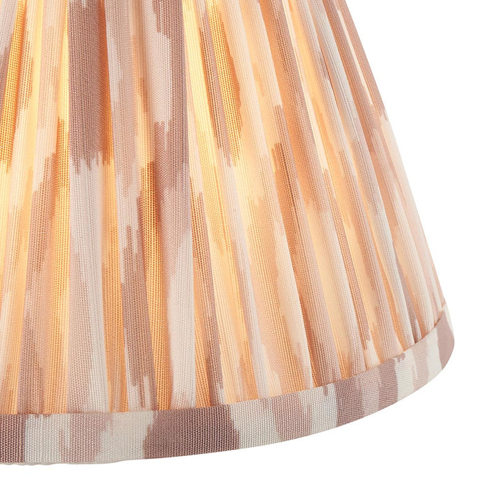 Burley Rechargeable And Ikat 16cm Neutral Shade Table Lamp In Brushed Aged Brass