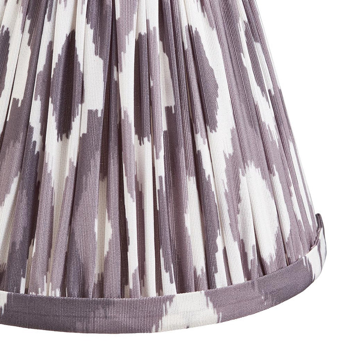 Burley Rechargeable And Ikat 16cm Pearl Grey Shade Wall Light In Brushed Aged Brass