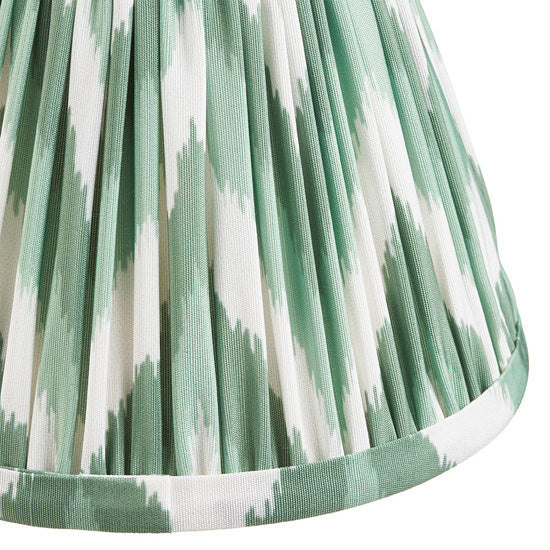 Bibury And Zigzag 16cm Cotswold Green Fabric Shade Table Lamp In Satin Pink Clay