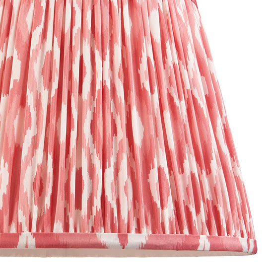 Higgledy And Ikat 35cm Coral Pink Shade Floor Lamp With High Gloss Almond White Base