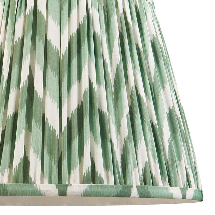 Higgledy And Zigzag 35cm Cotswold Green Shade Floor Lamp With Gloss Almond White Base