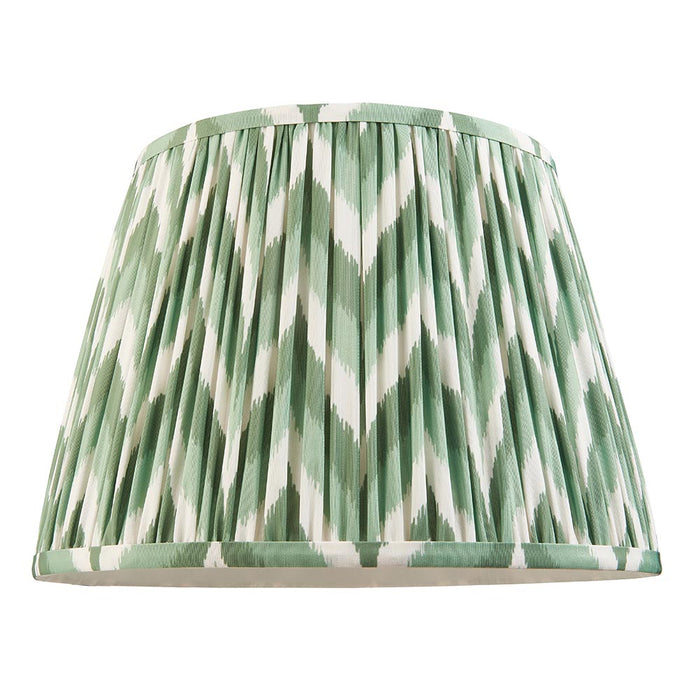 Higgledy And Zigzag 35cm Cotswold Green Shade Floor Lamp With Gloss Almond White Base