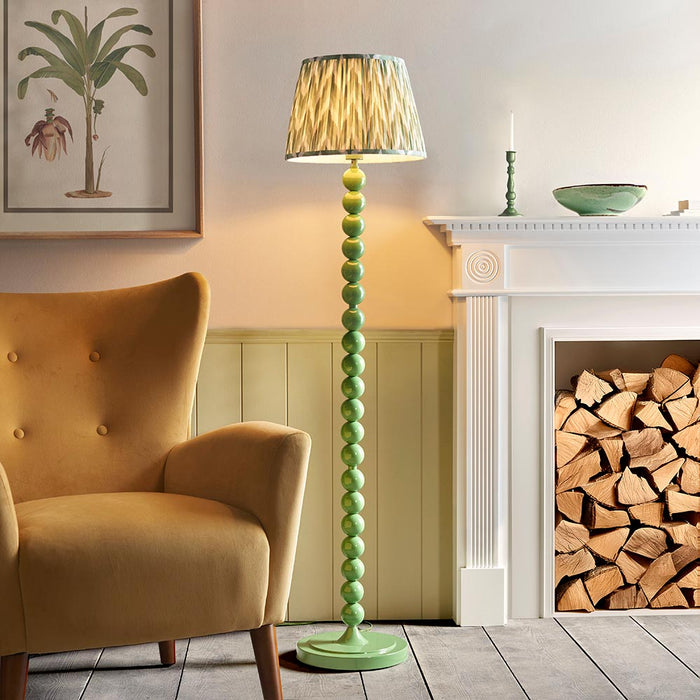 Higgledy And Zigzag 35cm Cotswold Green Shade Floor Lamp With Gloss Cotswold Green Base