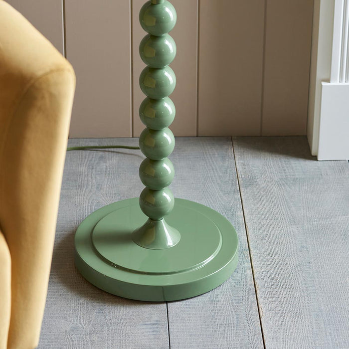 Higgledy And Zigzag 35cm Cotswold Green Shade Floor Lamp With Gloss Cotswold Green Base