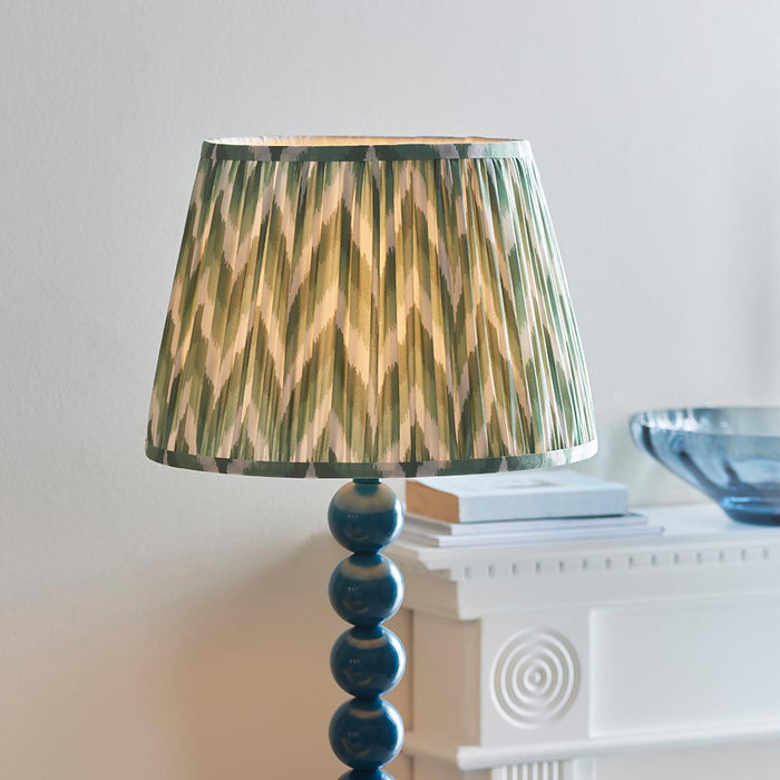 Higgledy And Zigzag 35cm Cotswold Green Shade Floor Lamp With Gloss Marlin Blue Base