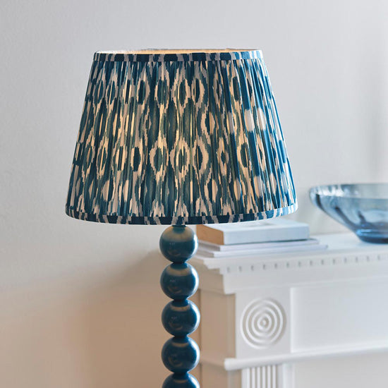 Higgledy And Ikat 35cm Marlin Blue Shade Floor Lamp With High Gloss Marlin Blue Base