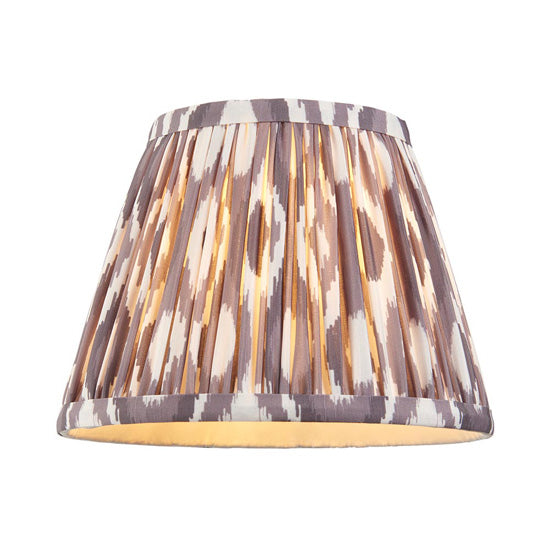 Higgledy And Ikat 20cm Pearl Grey Shade Table Lamp With High Gloss Almond White Base