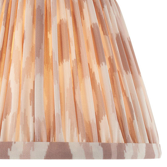 Higgledy And Ikat 20cm Neutral Shade Table Lamp With High Gloss Almond White Base