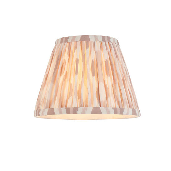 Higgledy And Ikat 20cm Neutral Shade Table Lamp With High Gloss Almond White Base