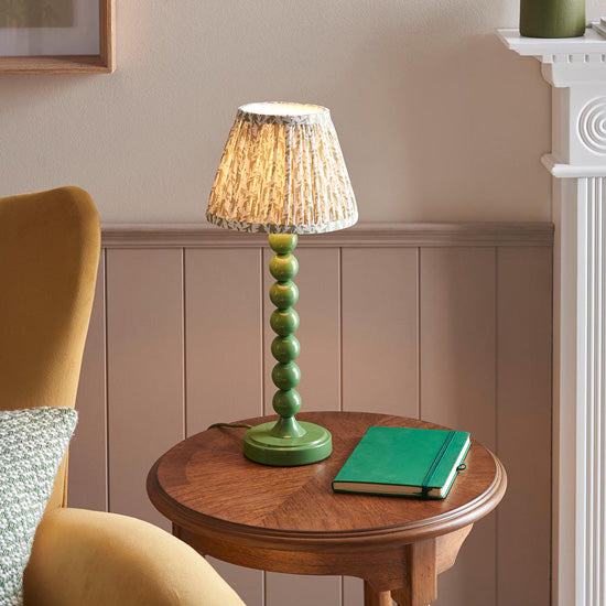 Higgledy And Leaf 20cm Herb Garden Green Shade Table Lamp With High Gloss Cotswold Green Base