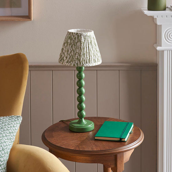 Higgledy And Leaf 20cm Herb Garden Green Shade Table Lamp With High Gloss Cotswold Green Base