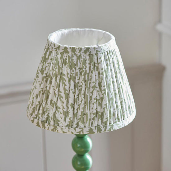 Higgledy And Leaf 20cm Herb Garden Green Shade Table Lamp With High Gloss Cotswold Green Base