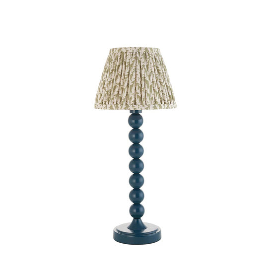 Higgledy And Leaf 20cm Herb Garden Green Shade Table Lamp With High Gloss Marlin Blue Base