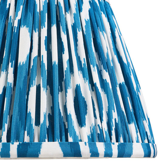 Higgledy And Ikat 20cm Marlin Blue Shade Table Lamp With High Gloss Marlin Blue Base