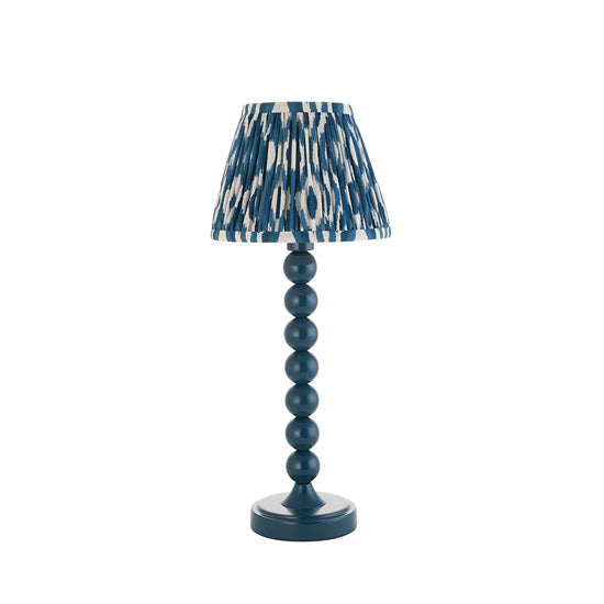 Higgledy And Ikat 20cm Marlin Blue Shade Table Lamp With High Gloss Marlin Blue Base