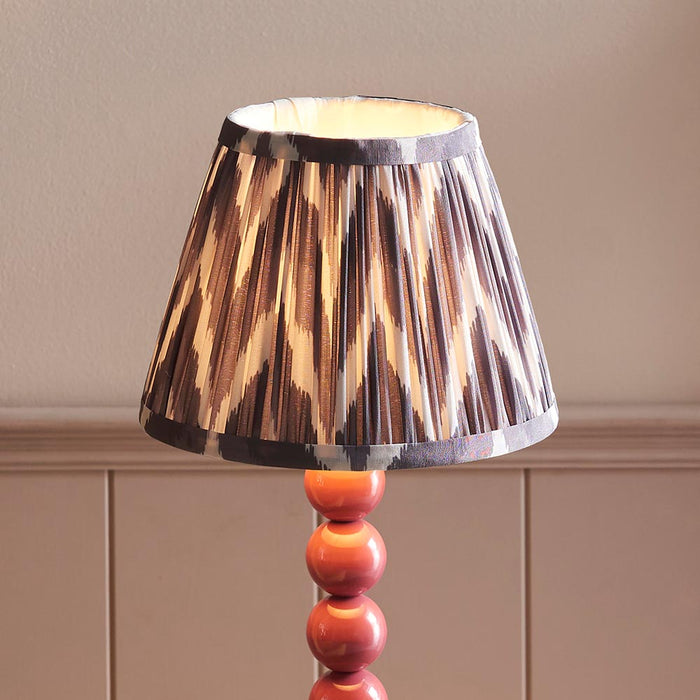 Higgledy And Zigzag 20cm Pearl Grey Shade Table Lamp With Gloss Pink Clay Base