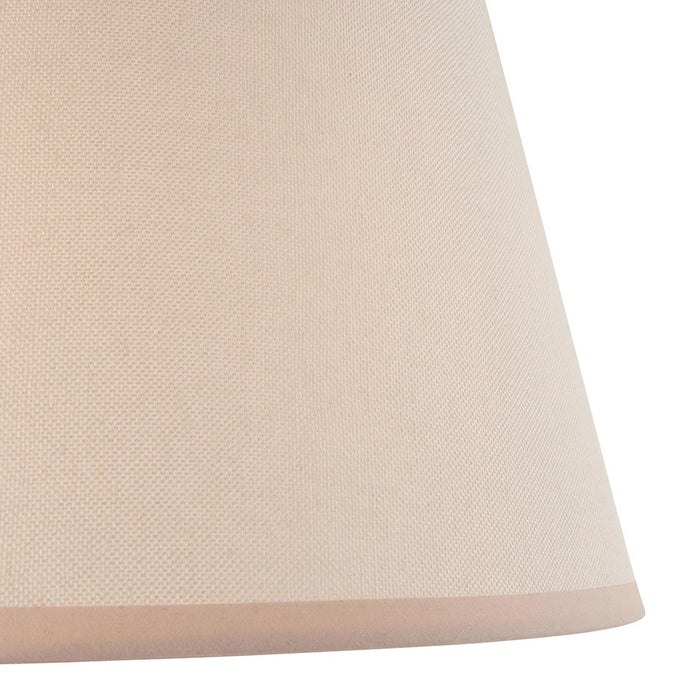 Borello And Ivy 35cm Pearl Grey Shade Table Lamp With Ivory Crackle Ceramic Base