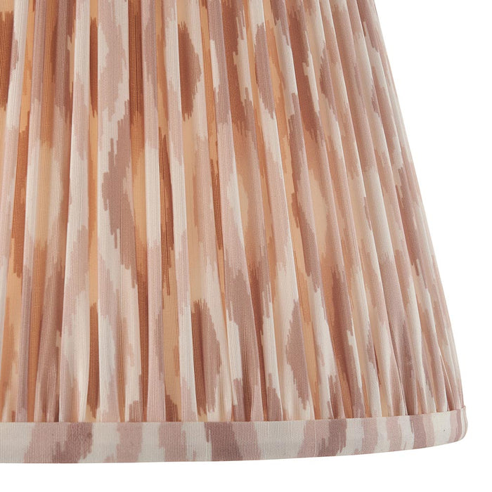 Borello And Ikat 35cm Neutral Shade Table Lamp With Ivory Crackle Ceramic Base