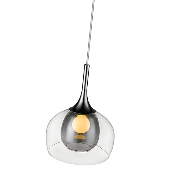 Adelina Large Decorative Ceiling Pendant Light In Smoked Grey