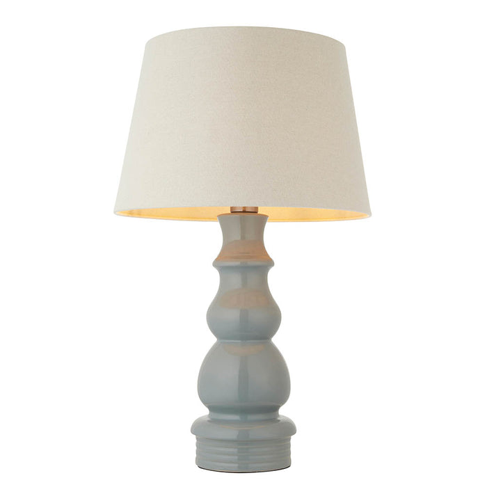 Provence 16 Inch Ivory Tapered Shade Table Lamp With Cici Ceramic Base