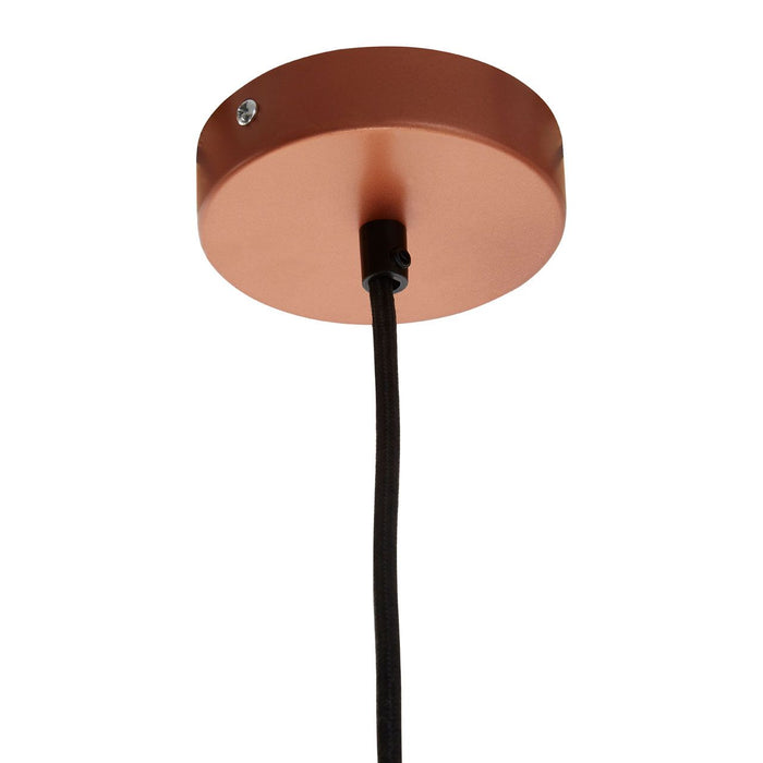 Bartol Ceiling Pendant Light In Copper With Metal Wire Frame