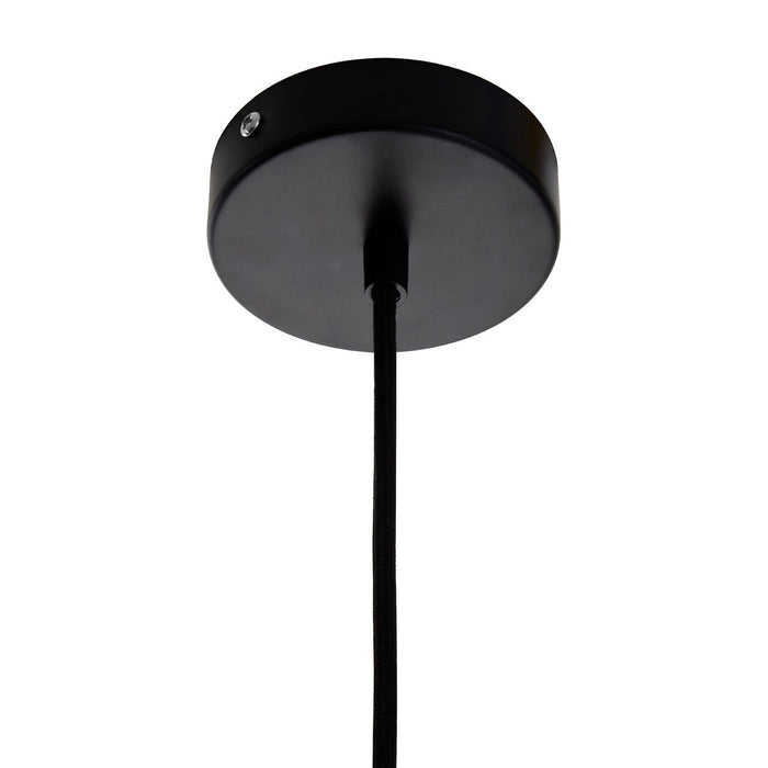 Beacon Ceiling Pendant Light In Black With Metal Wire Frame