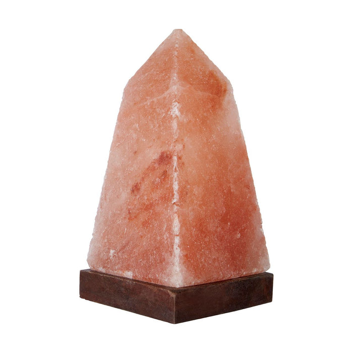 Trexant Obelisk Design Salt Table Lamp In Orange